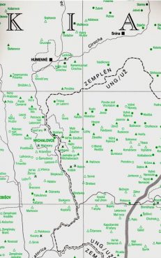 Carpatho-Rusyn Settlement Map detail